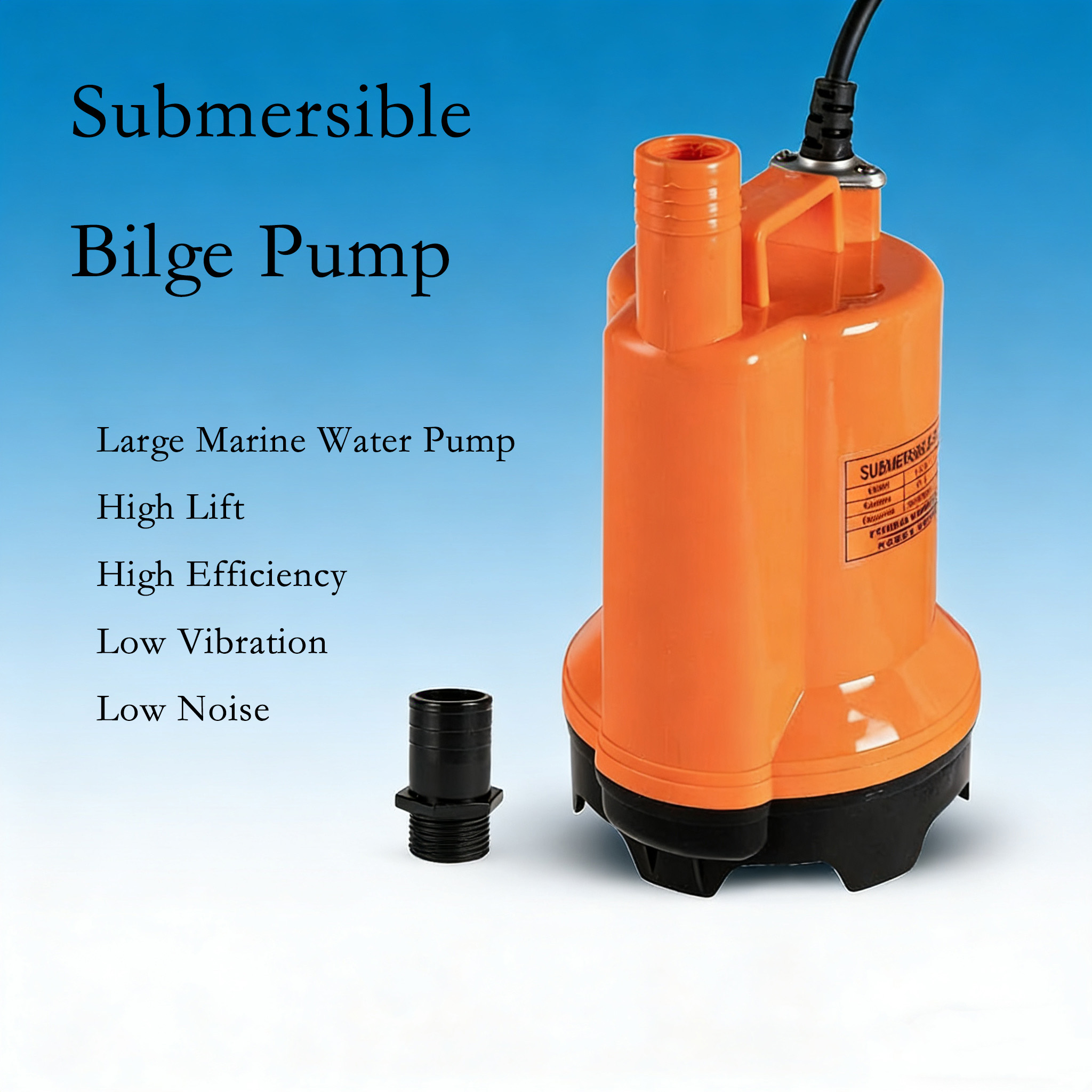 Fishing Boat Bilge Pump - Bomba de Água Submersível 12V DC,