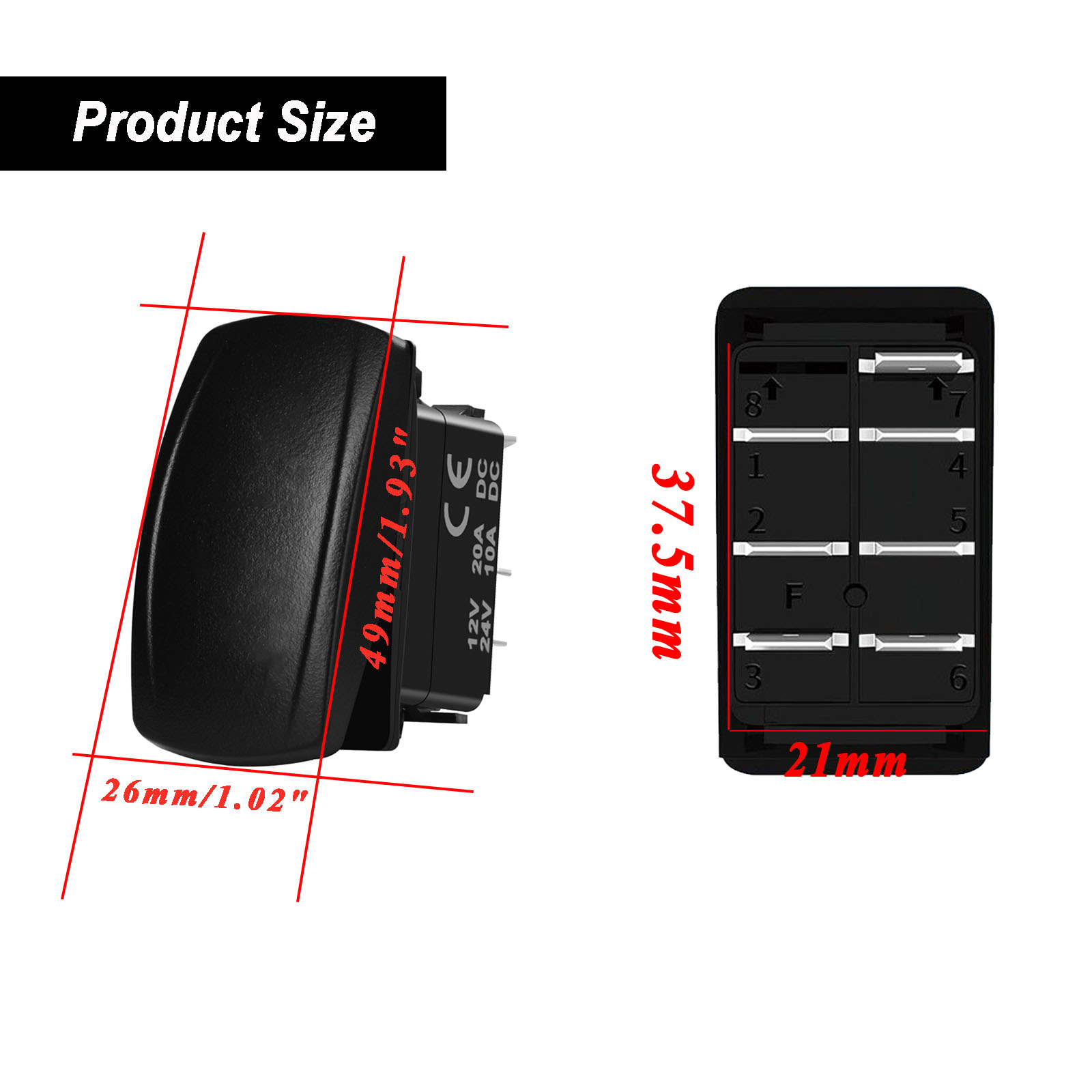12v/24v interruptor rocker mar - Fishing Boat Navigation Light avaliação e preço