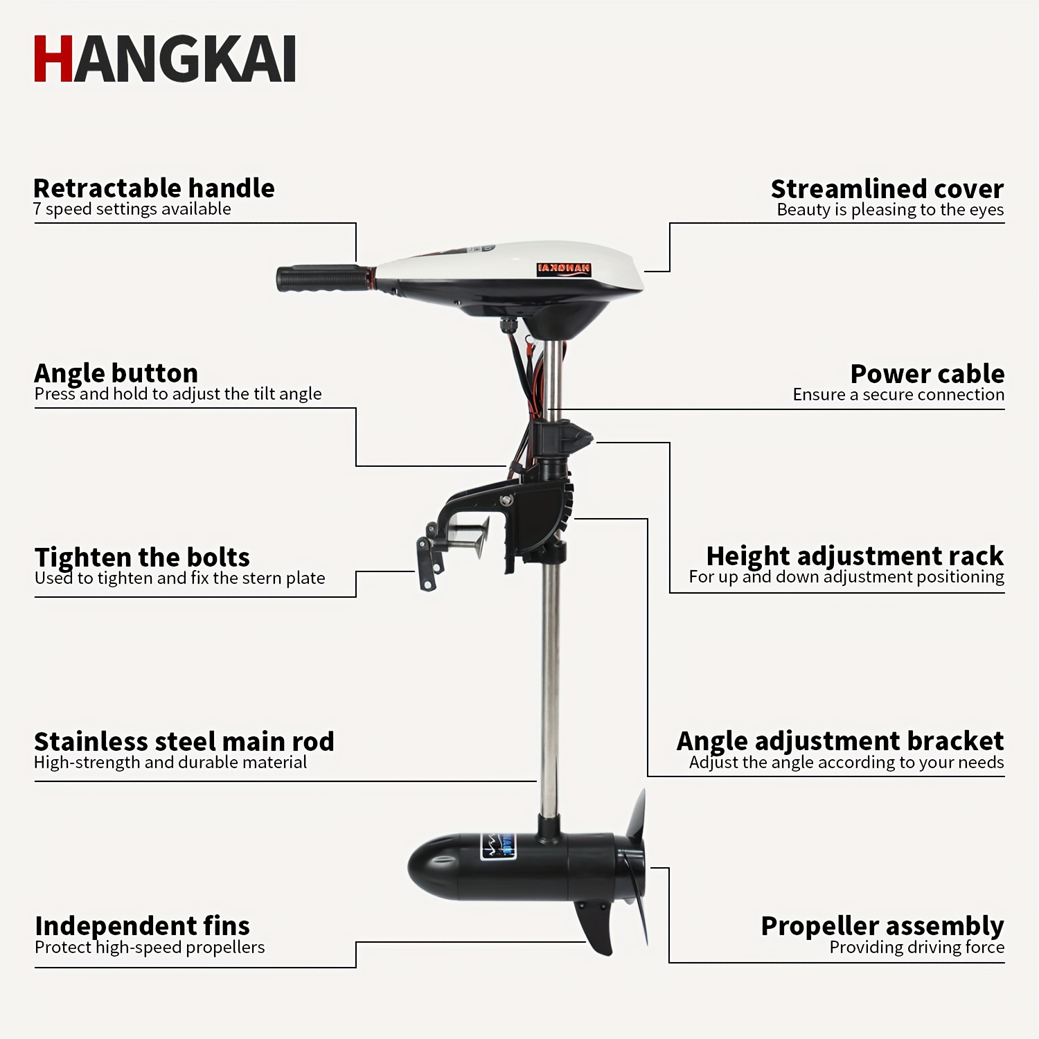 KOETSU HANGKAI 55/65 LBS Motor - Fishing Boat Outboard Motor avaliação e preço
