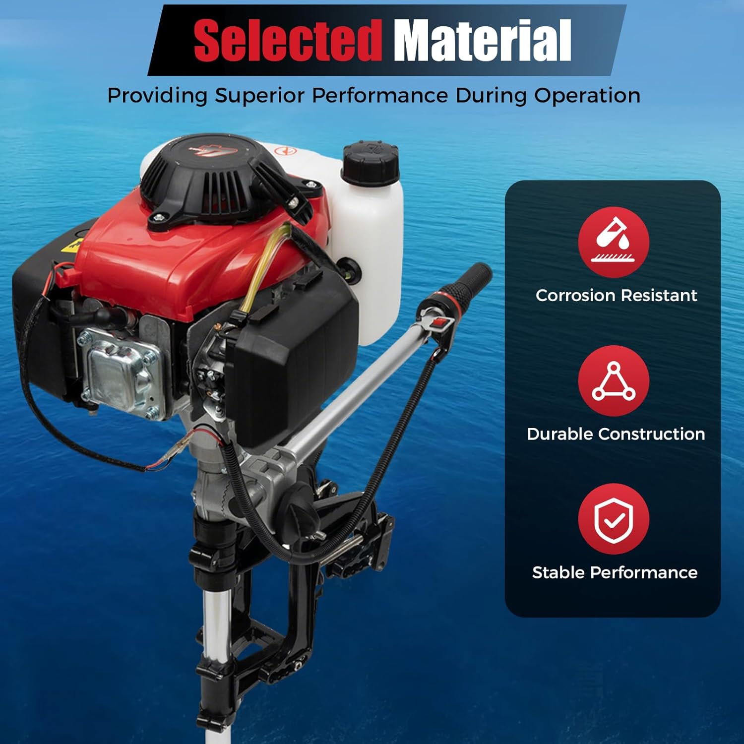 Motor de Popa 4HP, Motor Marít - Fishing Boat Outboard Motor avaliação e preço