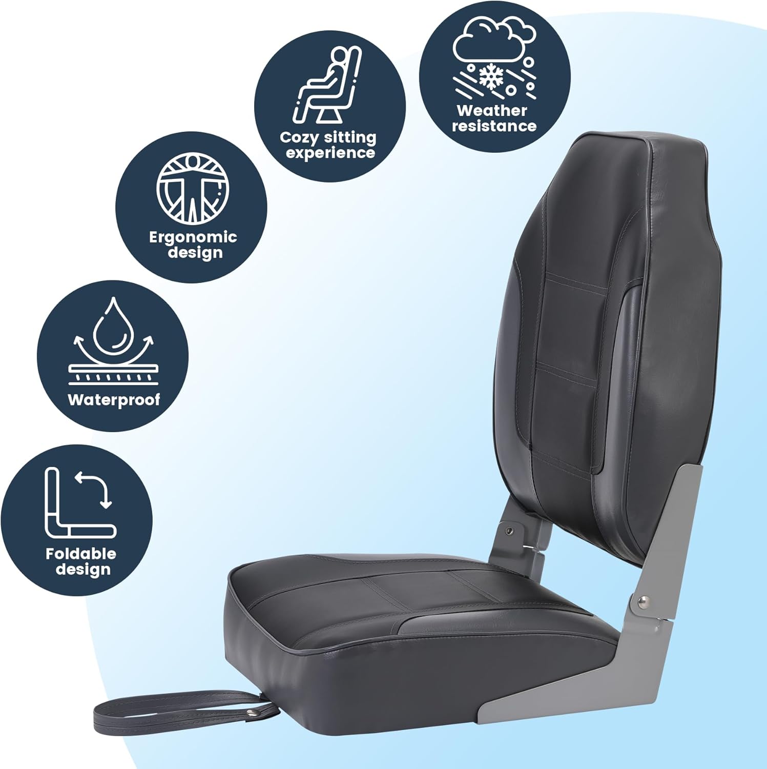 Conjunto de 2 Assentos Dobráve - Fishing Boat Seat avaliação e preço